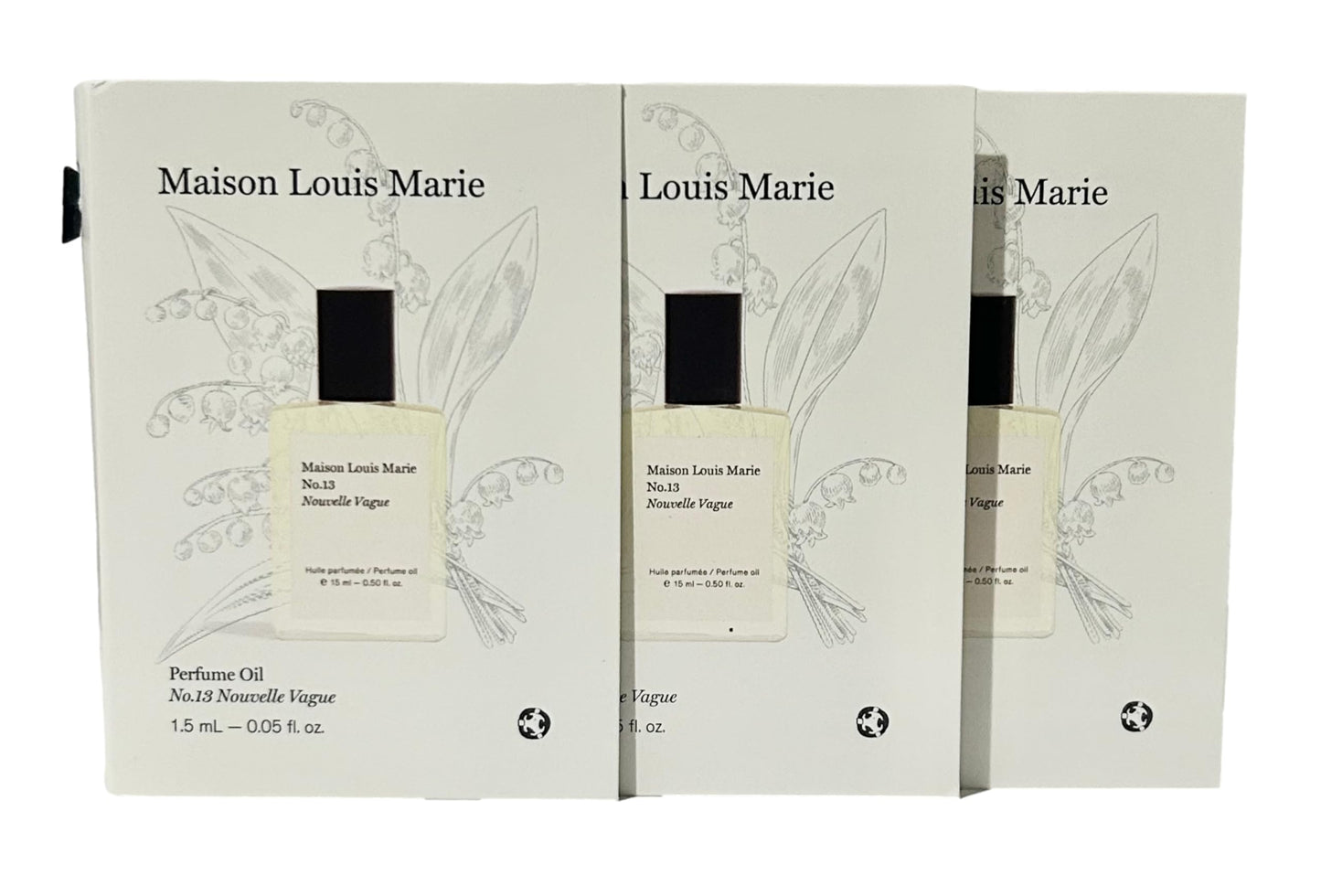 Maison Louis Marie UNISEX # 13 NOUVELLE VAGUE Sample Perfume OIL (SPLASH DAB SAMPLE) 1.5 ml / 0.05 oz - set of 3 - (8751) Beauty & Personal Care Maison Louis Marie