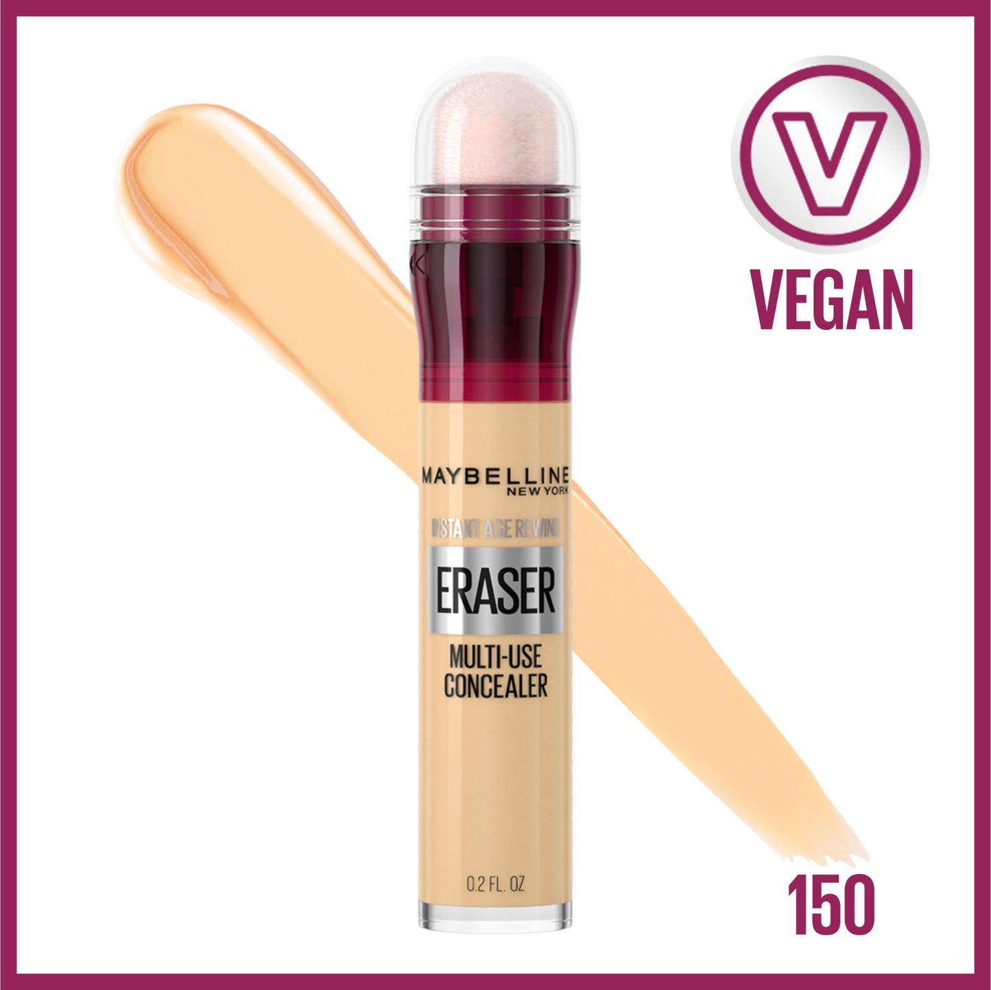 Maybelline Instant Age Rewind Eraser Dark Circles Treatment Multi-Use Concealer, 150, 1 Count (Packaging May Vary) Beauty & Personal Care MAYBELLINE