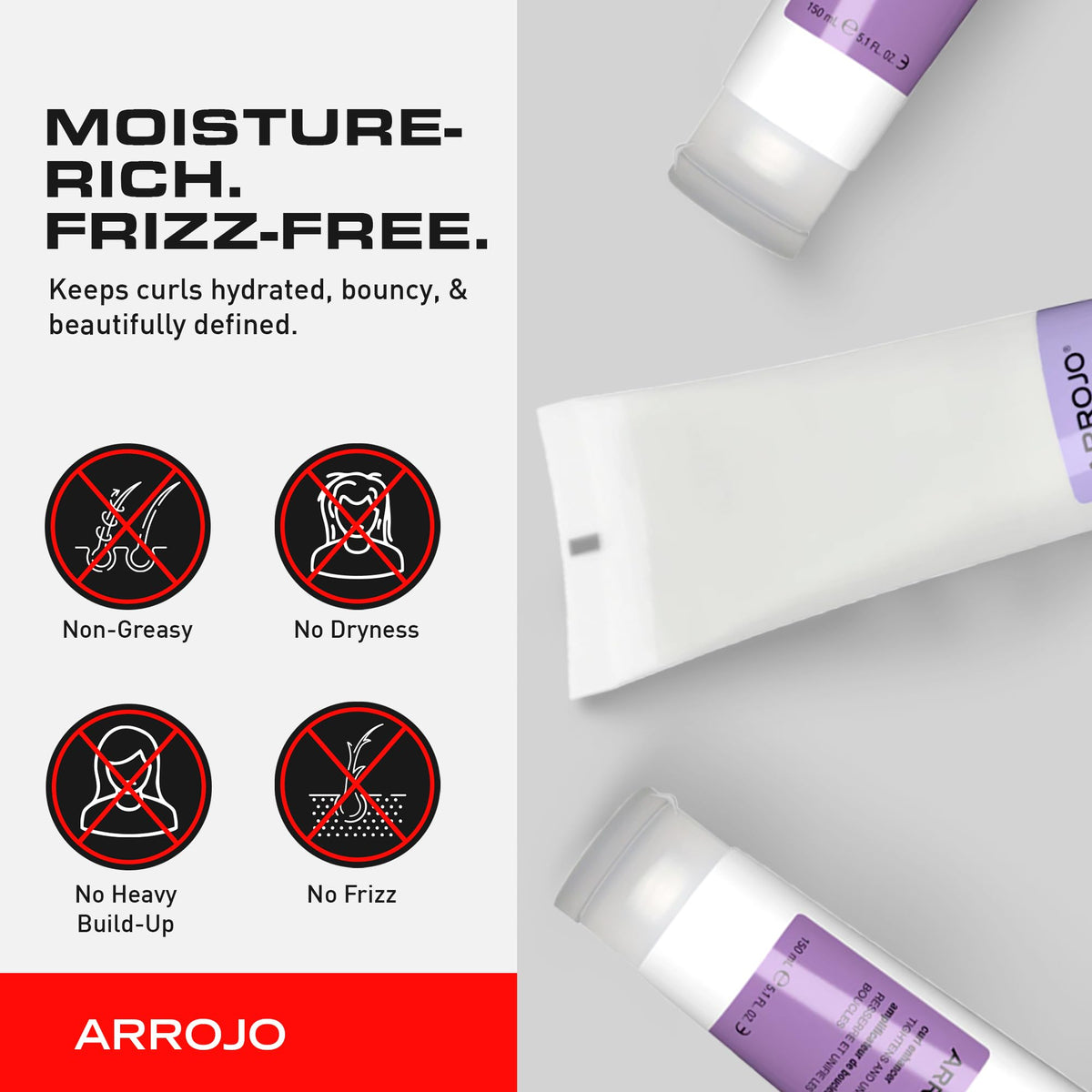 ARROJO Curl Enhancer - Curly Hair Gel for Soft, Fine Curls - Curl Gel w/ Amino Acids, Oat Proteins - Curl Enhancing Hair Products to Add Shapely Beauty & Personal Care ARROJO