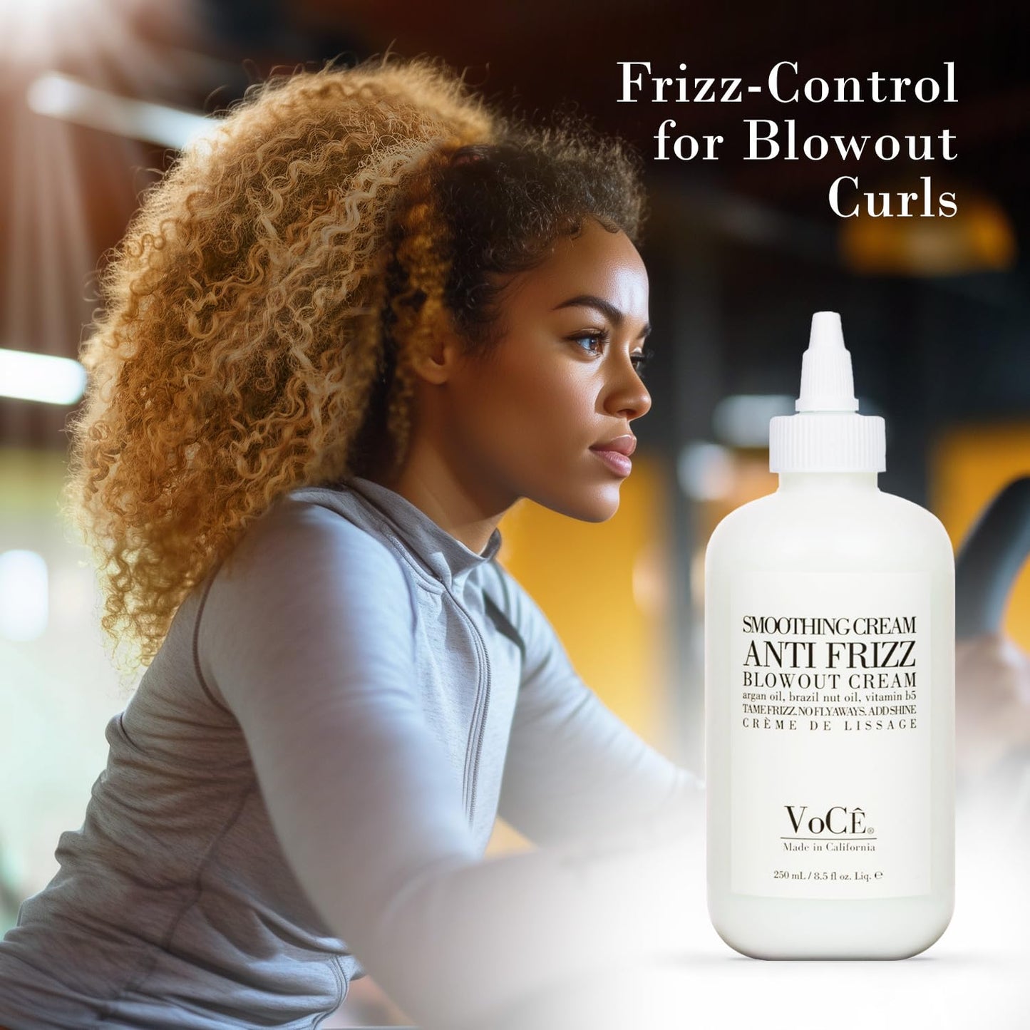 VoCÊ Haircare Natural Smoothing Blowout Cream | Anti-Frizz Blowout Cream with Frizz Control and Heat Protection | Vegan, Non-Toxic, Cruelty-Free Beauty & Personal Care VOCE HAIRCARE