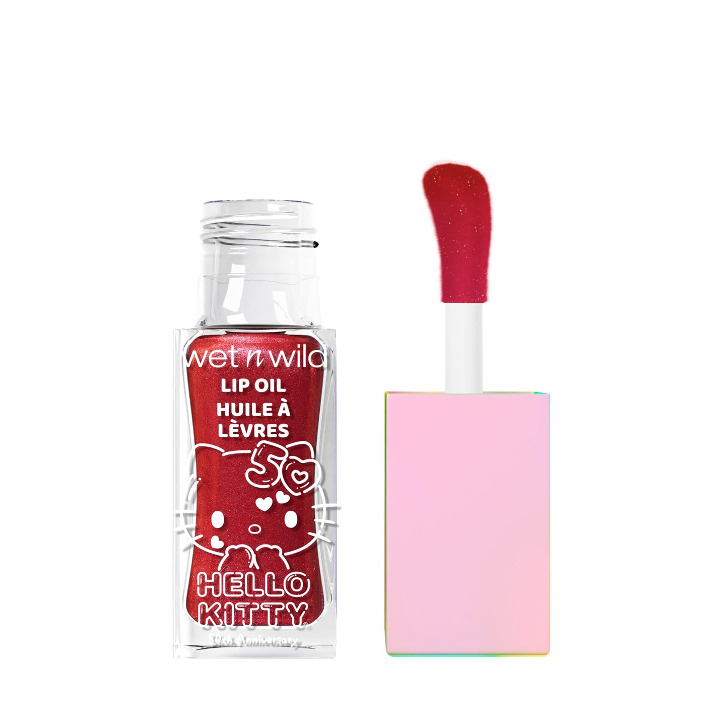 wet n wild Hello Kitty Glitter Lip Oil, New 10 Oil Infused Formula, Warm Apple Pie Lightly Scented, Sparkly Bold Colors, Cruelty-Free & Vegan - Magic Beauty & Personal Care wet n wild