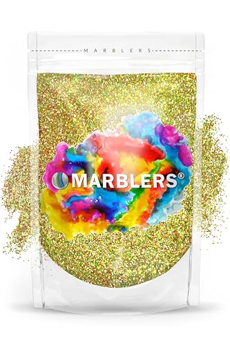 MARBLERS Holographic Glitter [Holo Olive Gold] 3oz (85g) | Fine | Non-Toxic, Vegan, Cruelty-Free | Face, Body, Eyeshadow, Hair, Festival, Party Makeup Beauty & Personal Care MARBLERS