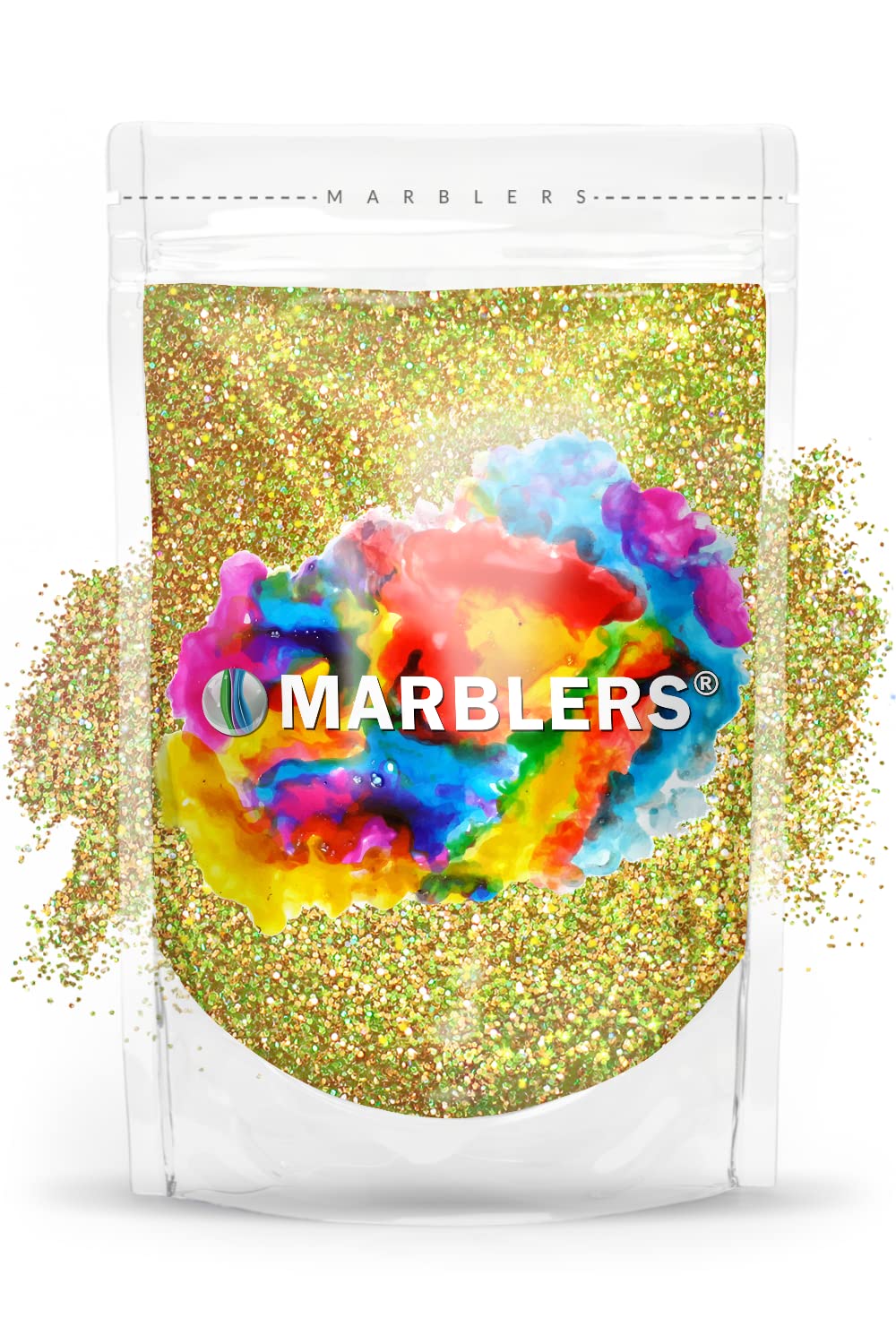 MARBLERS Holographic Glitter [Holo Olive Gold] 3oz (85g) | Fine | Non-Toxic, Vegan, Cruelty-Free | Face, Body, Eyeshadow, Hair, Festival, Party Makeup Beauty & Personal Care MARBLERS