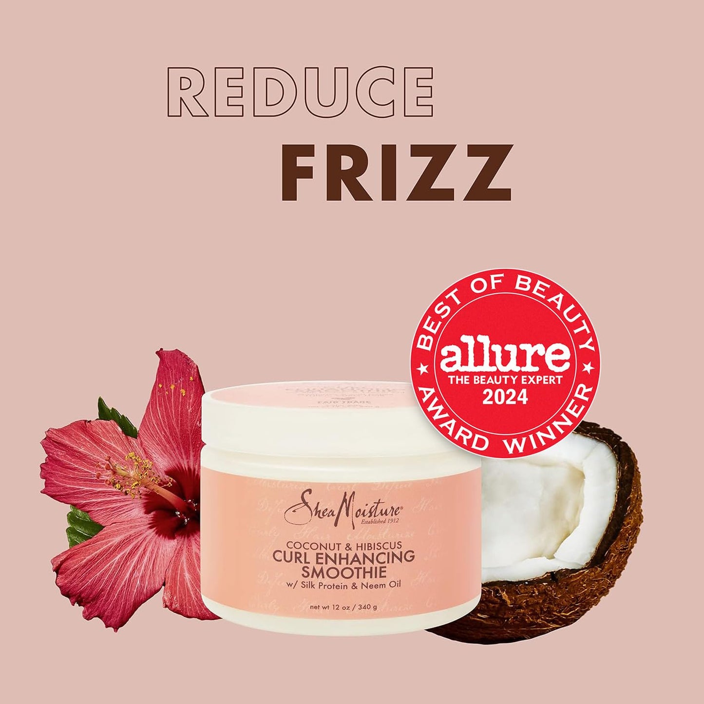 Shea Moisture Coconut & Hibiscus Curl Enhancing Smoothie 12 Oz, Pack of 2 Beauty & Personal Care Shea Moisture