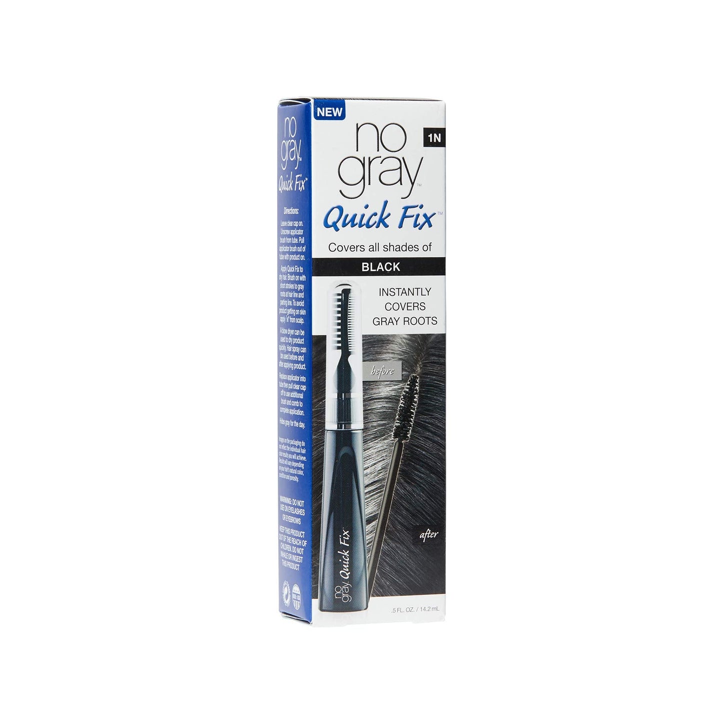 No Gray Quick Fix (1N), Covers All Shades of Black, Instantly Covers Gray Roots - .5 oz Beauty & Personal Care No Gray