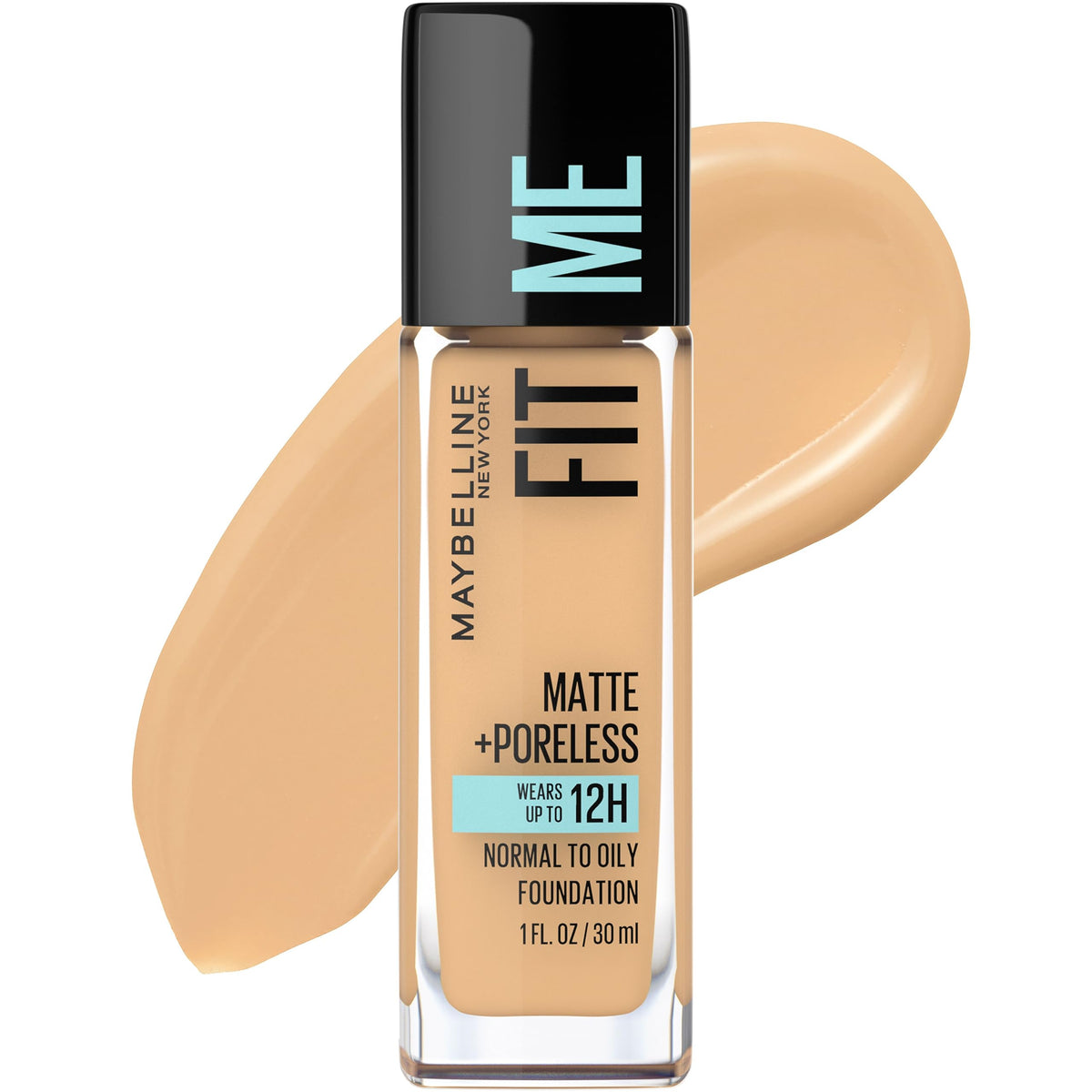 Maybelline Fit Me Matte + Poreless Liquid Oil-Free Foundation Makeup, Soft Tan, 1 Count (Packaging May Vary) Beauty & Personal Care MAYBELLINE