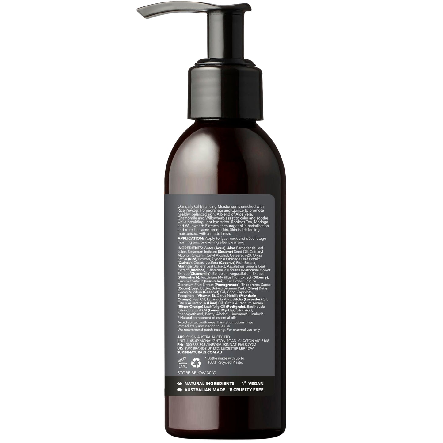Sukin Oil Balancing Mattifying Facial Moisturizer with Pump, 4.23 Ounce Beauty and Personal Care Sukin