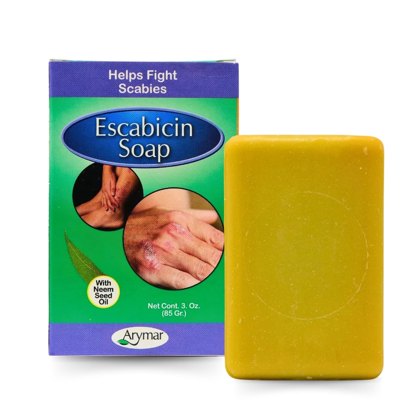 Arymar Escabicin Sulfur Soap Bar with Neem Oil: 3 oz Deep Cleansing Formula for Oily Skin, Natural Bar for Body and Face, Helps Clear Pores Beauty & Personal Care Arymar