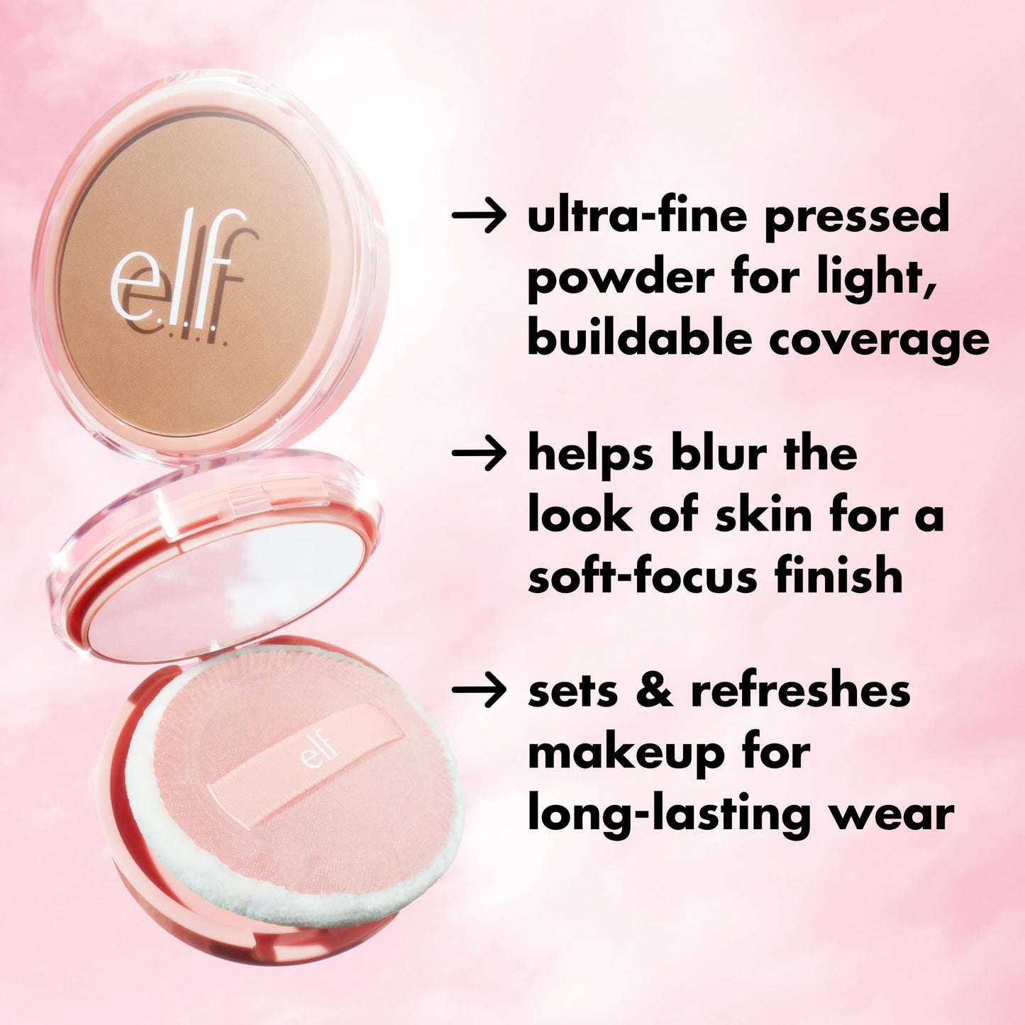 e.l.f. Halo Glow Powder Filter, Ultra-fine Finishing Powder, Smooths The Look of Pores & Fine Lines, Creates A Soft-Focus Glow, Vegan Beauty & Personal Care e.l.f.