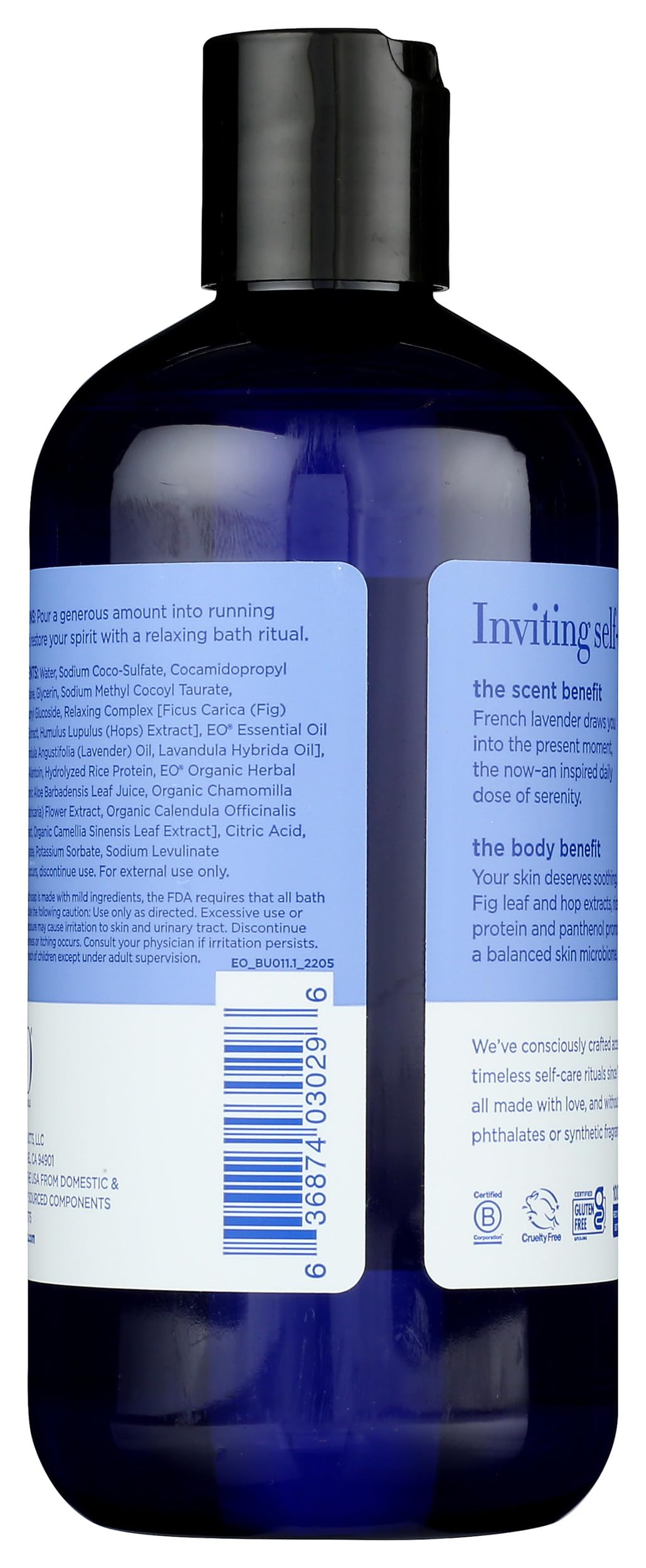 EO, Bubble Bath French Lavender Organic, 12 Fl Oz Beauty and Personal Care EO
