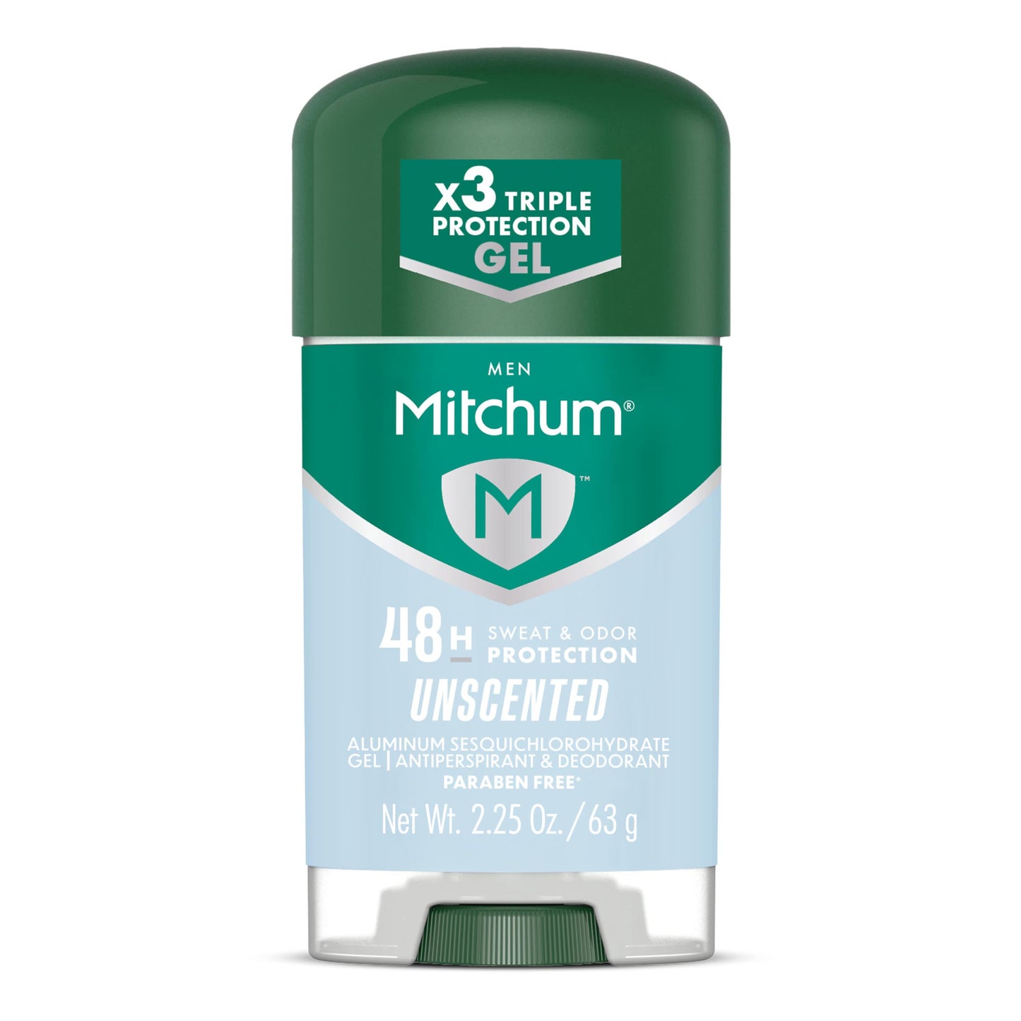 Mitchum Men’s Triple Odor Protection Antiperspirant & Deodorant Gel, Unscented, 48HR Protection, 2.25 oz Beauty and Personal Care Mitchum
