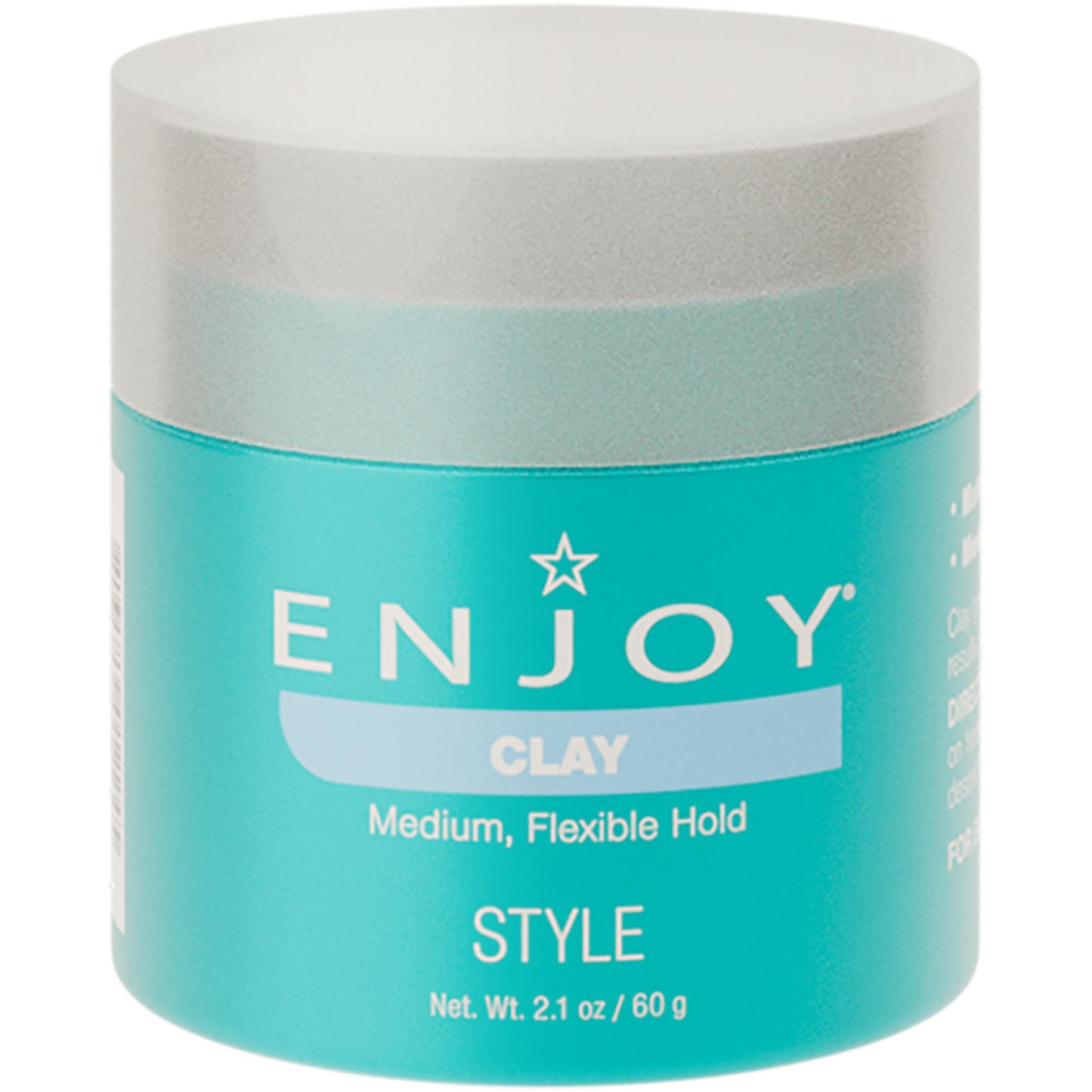 ENJOY Clay, Non-Greasy Paste, Flexible Texture and Hold, Color Safe, Anti Frizz Hair Products, Hair Styling Cream, Hair Styling Products - 2.1 Oz Beauty & Personal Care Enjoy