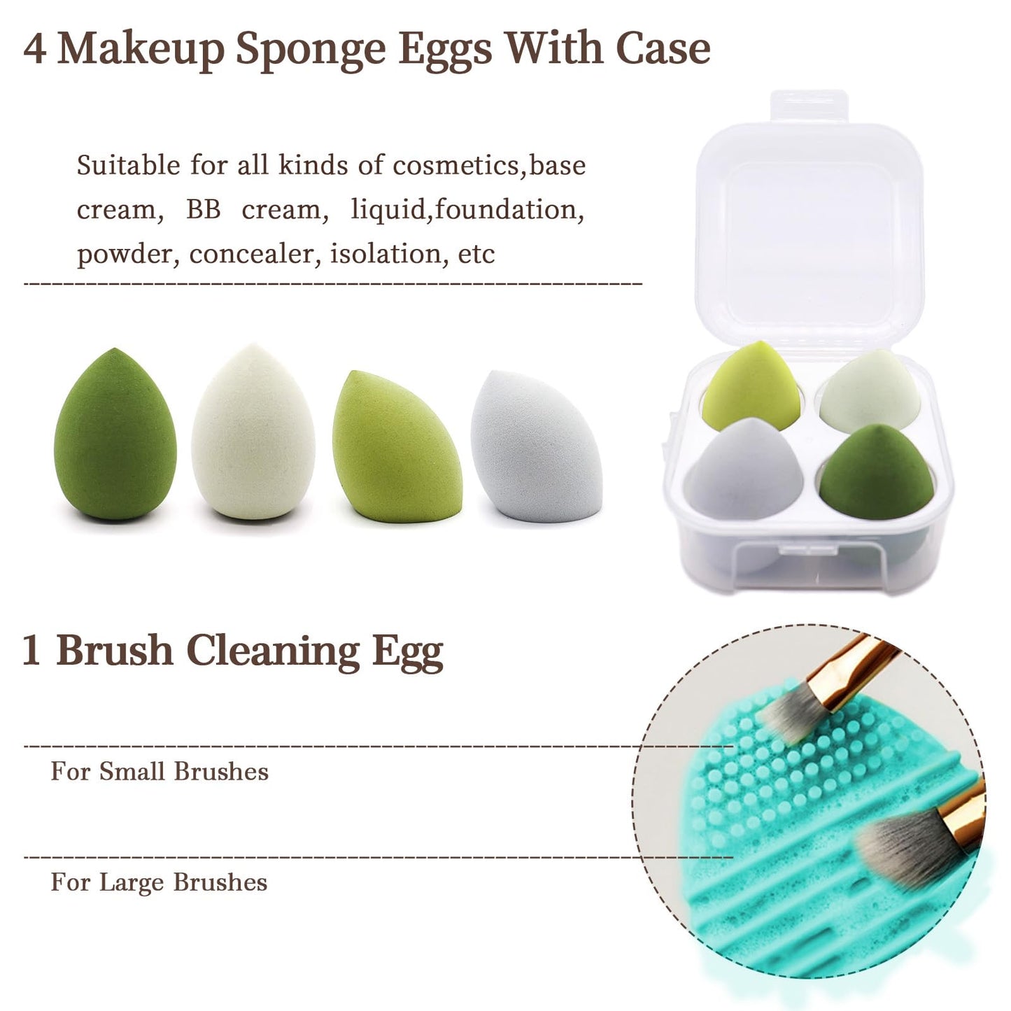 Koccido Makeup Brushes 22 Pcs Makeup Kit,Foundation Brush Eyeshadow Brush Make up Brushes Set (Green, 22 Piece Set) Beauty & Personal Care Koccido
