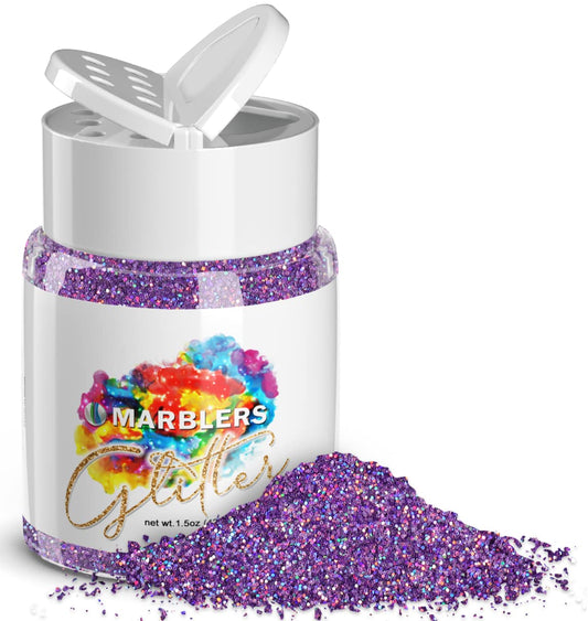 MARBLERS Holographic Glitter [Holo Purple] 1.5oz (42g) | Fine | Non-Toxic, Vegan, Cruelty-Free | Face, Body, Eyeshadow, Hair, Festival, Party Makeup | Beauty & Personal Care MARBLERS