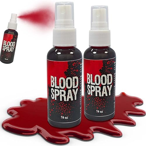 2 Pcs Fake Blood Spray,2.46 oz Fake Blood Makeup,Halloween Liquid Fake Blood Washable Splatter Sfx Makeup Kit,Suitable for Clothes Zombie Vampire Beauty & Personal Care LZYLLS