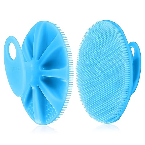 INNERNEED Food-Grade Soft Silicone Body Cleansing Brush Shower Scrubber, Gentle Exfoliating and Massage for All Kinds of Skin (Blue) Beauty & Personal Care INNERNEED