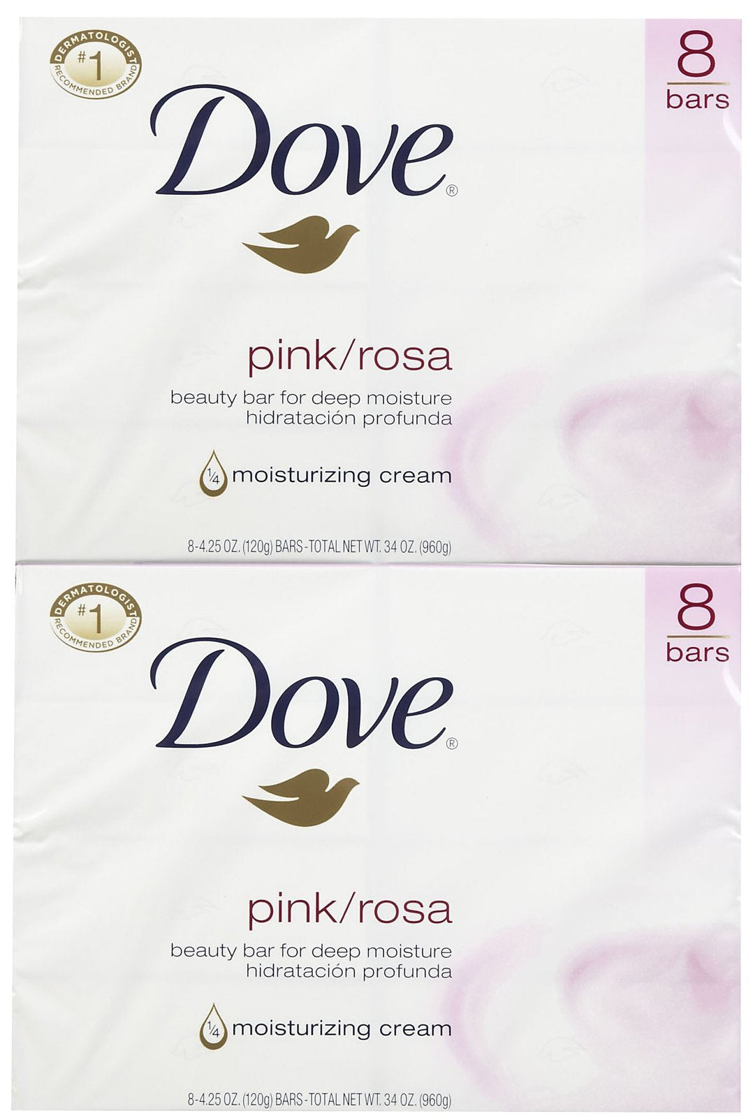 Dove Beauty Bar - Pink - 4 oz - 8 ct - 2 pk Beauty & Personal Care Dove
