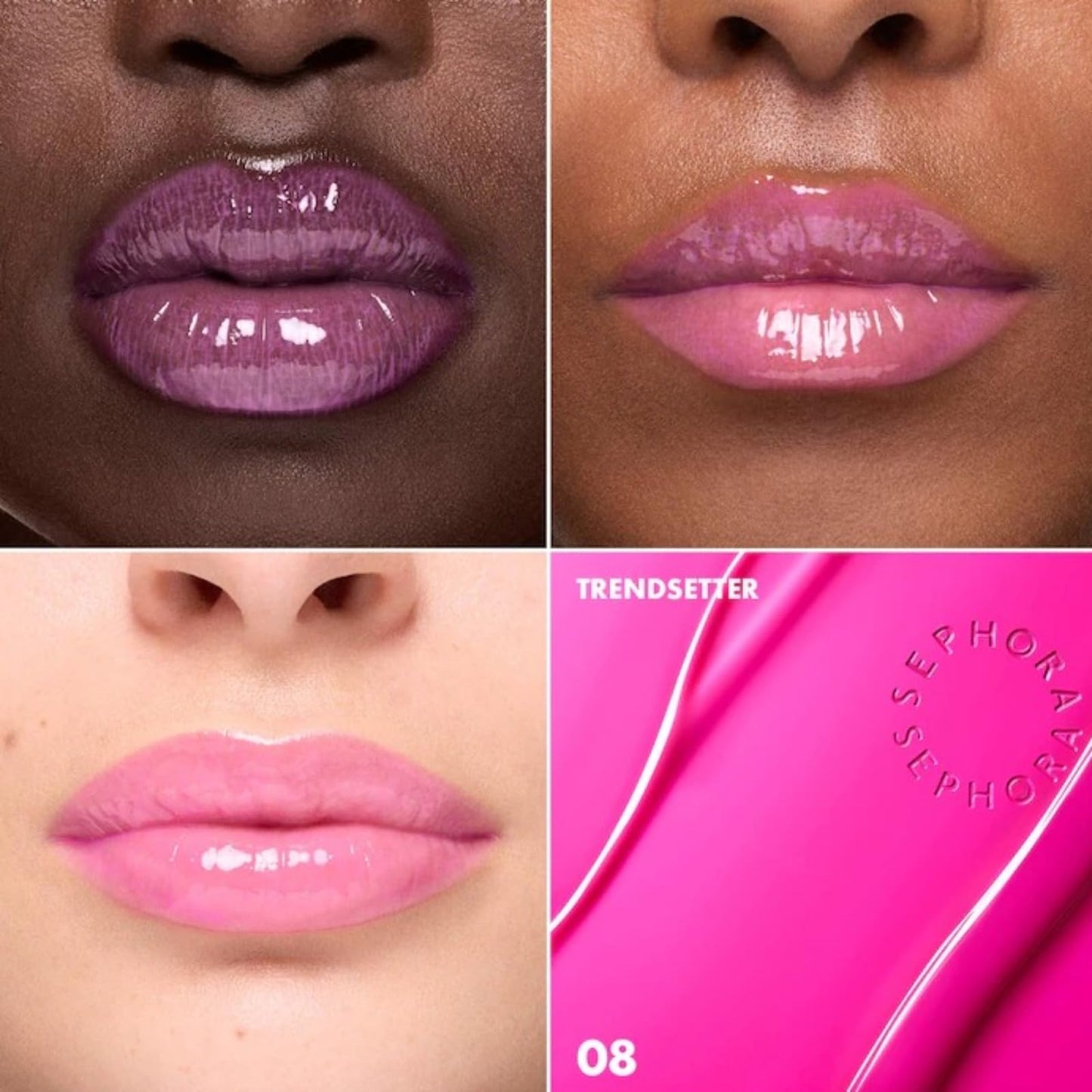 SEPHORA Collection Glossed Moisturizing Lip Gloss - 08 Trendsetter (cool-toned pinky mauve), 5 mL / 0.16 fl oz Beauty & Personal Care SEPHORA