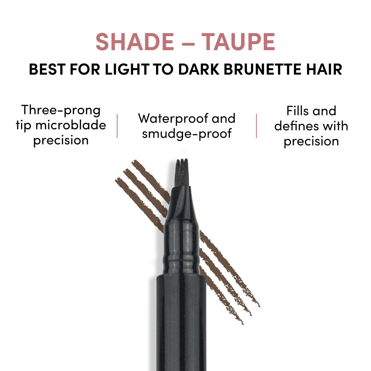 Billion Dollar Beauty Microblade Effect Brow Pen Taupe Waterproof Ink