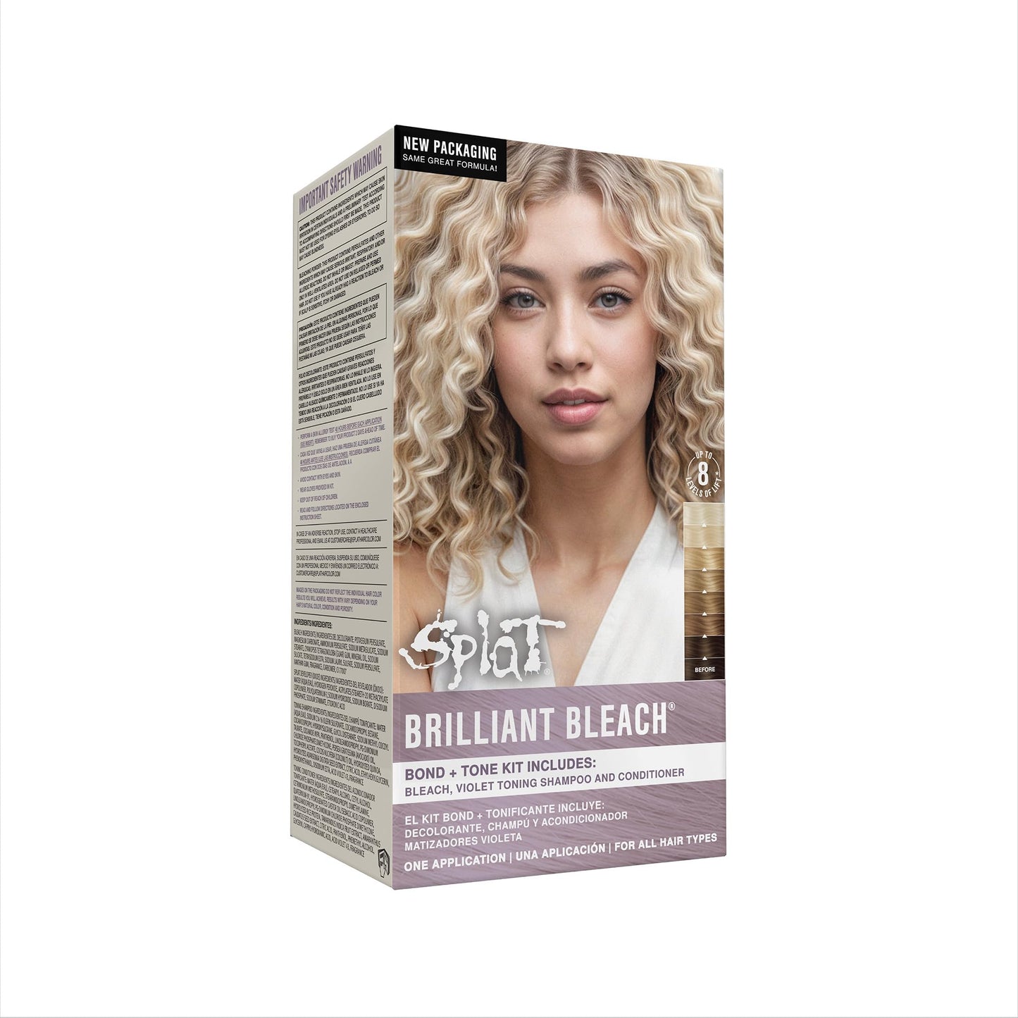 Splat Brilliant Bleach Kit, 1 Application, Includes Oxide, Bleach, Purple Toning Shampoo & Purple Toning Conditioner, Hair Bleach Kit Lifts up to 8 Beauty & Personal Care Splat