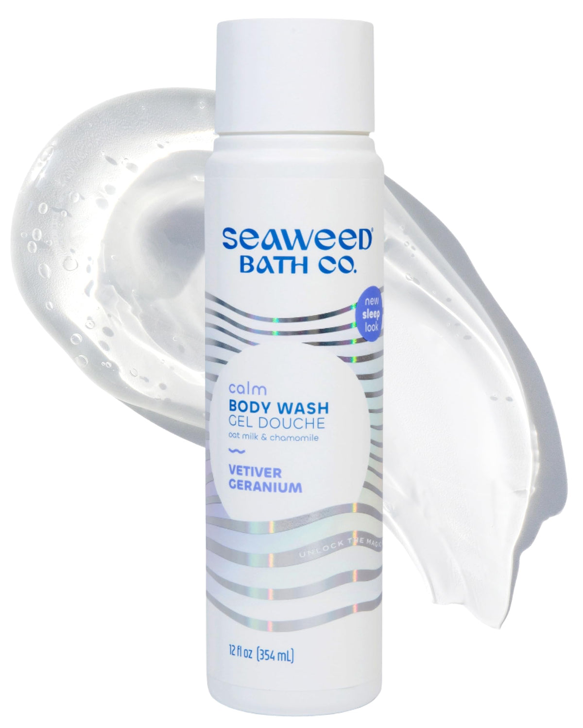 Seaweed Bath Co. Calm Body Wash - Vetiver Geranium - Hydrating Foaming Cleanser with Soothing Oat Milk & Chamomile - Vegan, Paraben and Sulfate Free Beauty & Personal Care The Seaweed Bath Co.