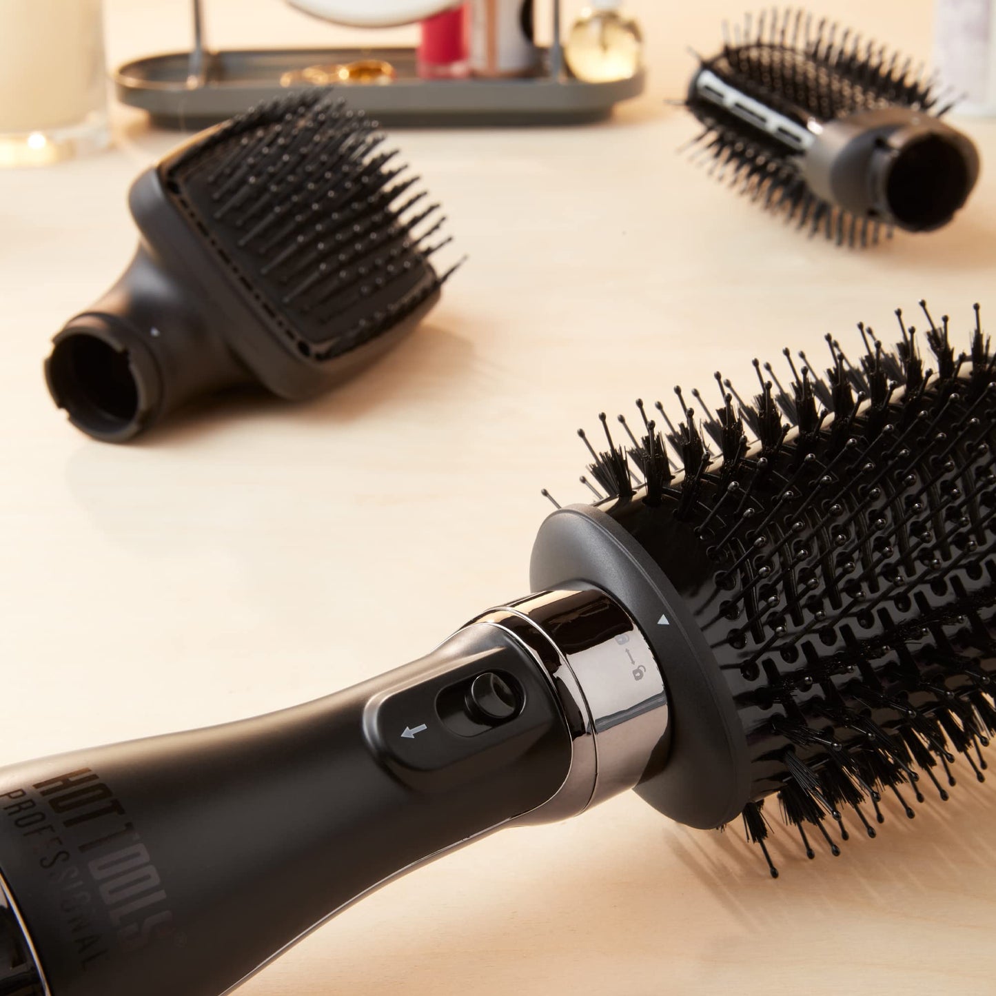 Hot Tools Pro Artist Black Gold Detachable One Step Volumizer and Hair Dryer | Pro Drying & Styling (Large) Beauty & Personal Care HOT TOOLS
