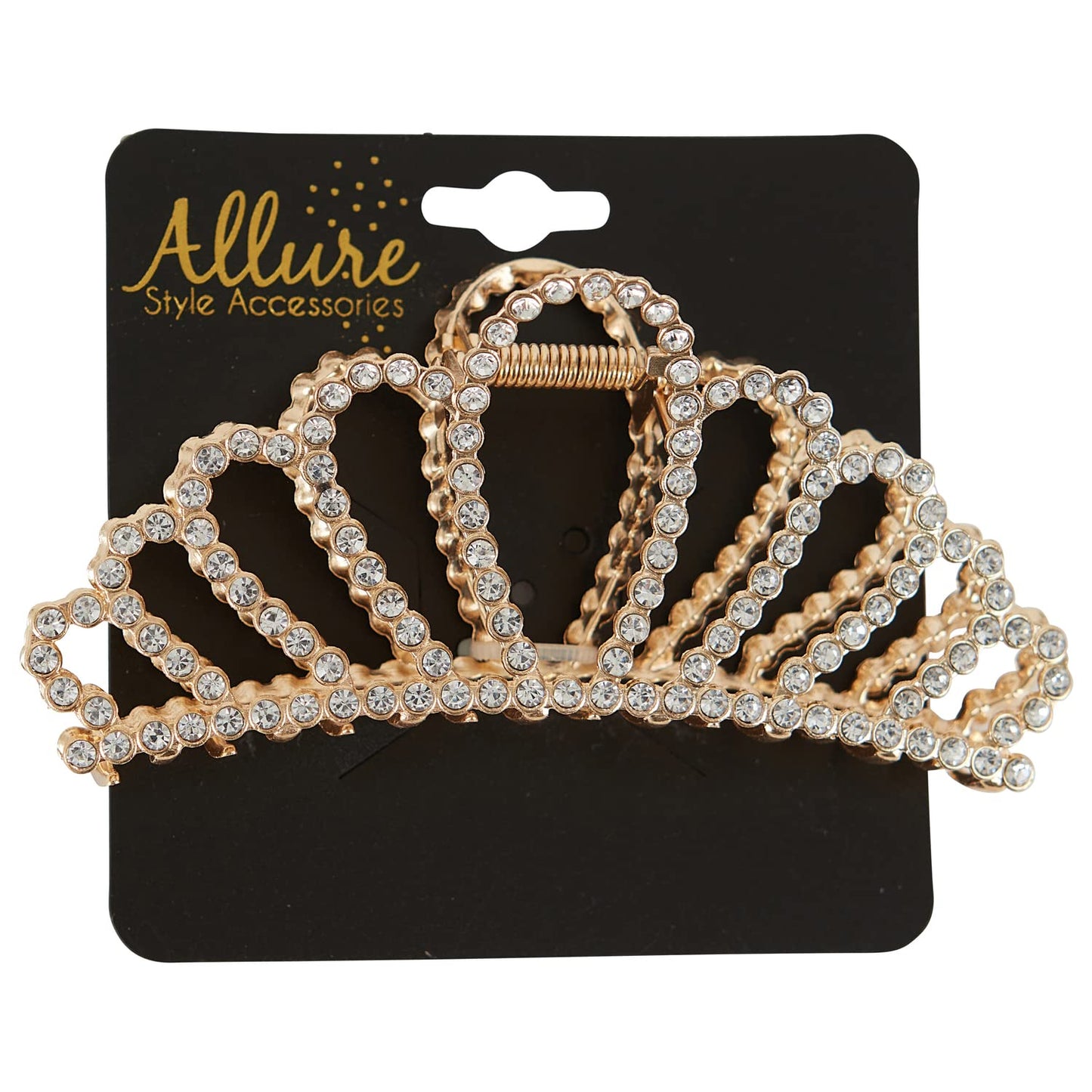 Allure Rhinestone Gold Crown Large Hair Clip Beauty & Personal Care Allure