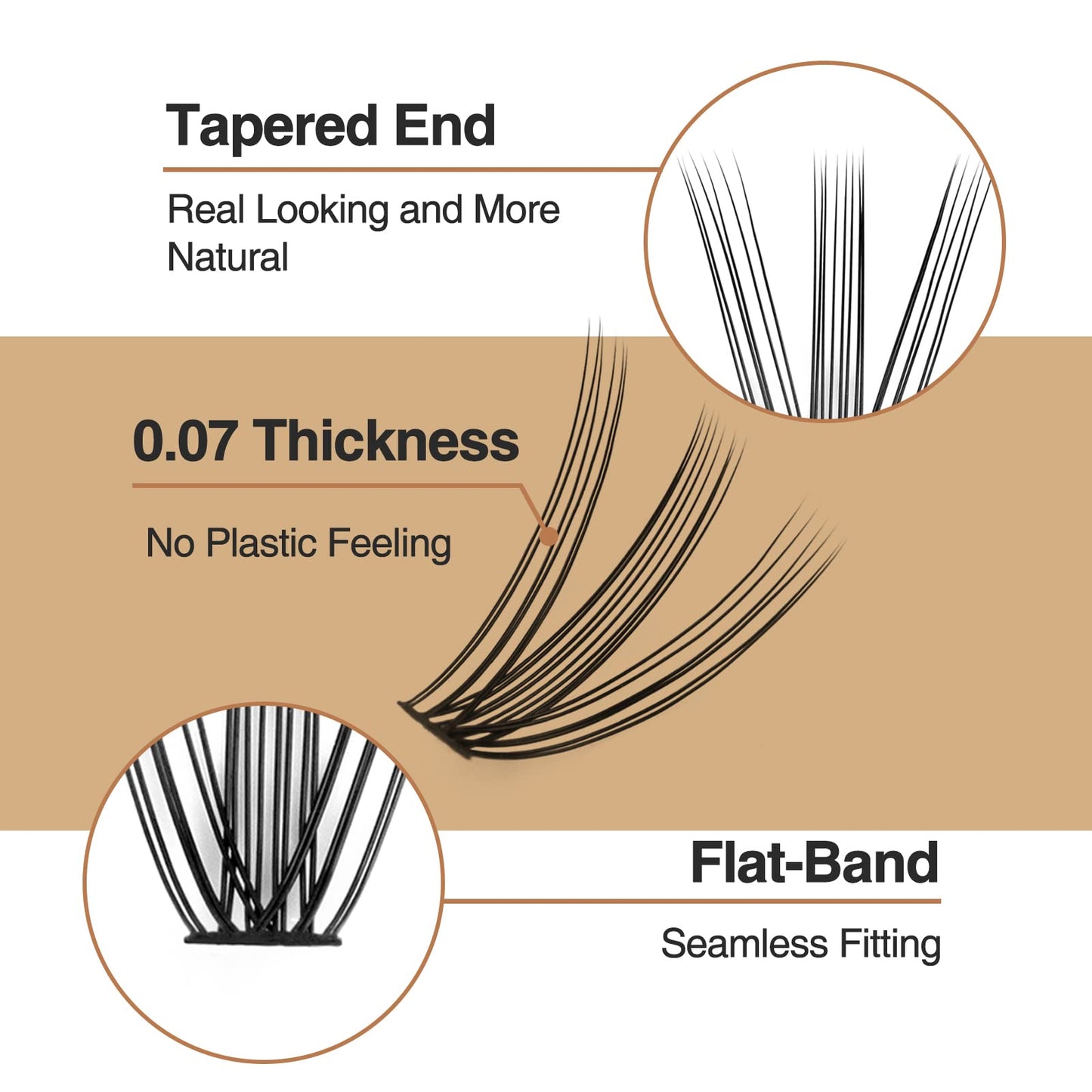 FinyDreamy 240pcs Individual Lash Extensions, 20D Lash Clusters Volume Mix Pack, 10-14mm Mix Lengths C Curl 0.07mm Thickness Professional Individual Beauty & Personal Care FinyDreamy