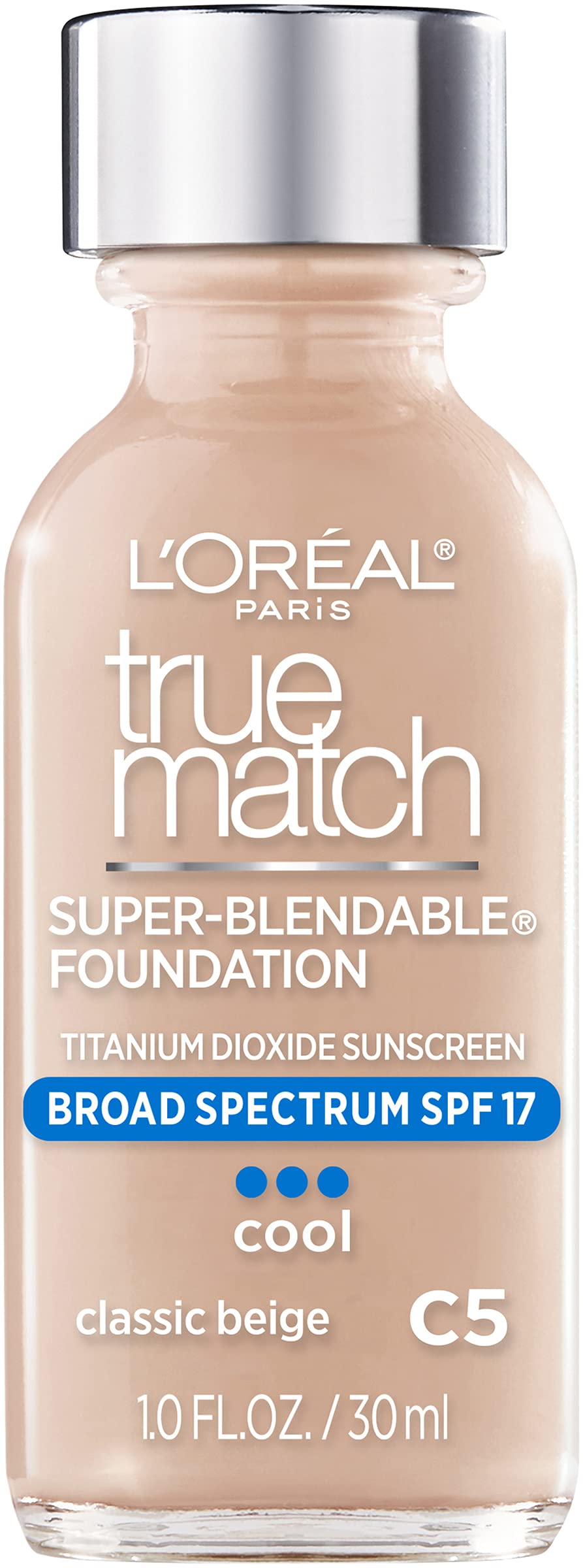 L'Oreal Paris Makeup True Match Super-Blendable Liquid Foundation, Classic Beige C5, 1 Fl Oz,1 Count Beauty & Personal Care L'Oreal Paris