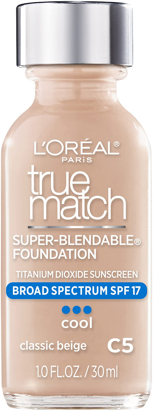 L'Oreal Paris Makeup True Match Super-Blendable Liquid Foundation, Classic Beige C5, 1 Fl Oz,1 Count Beauty & Personal Care L'Oreal Paris