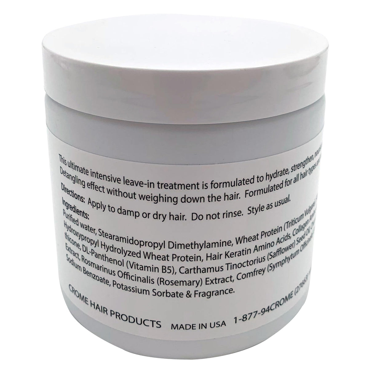Crome Hair Food - Keratin Leave-In Conditioner - 16 Oz - Hair Treatment