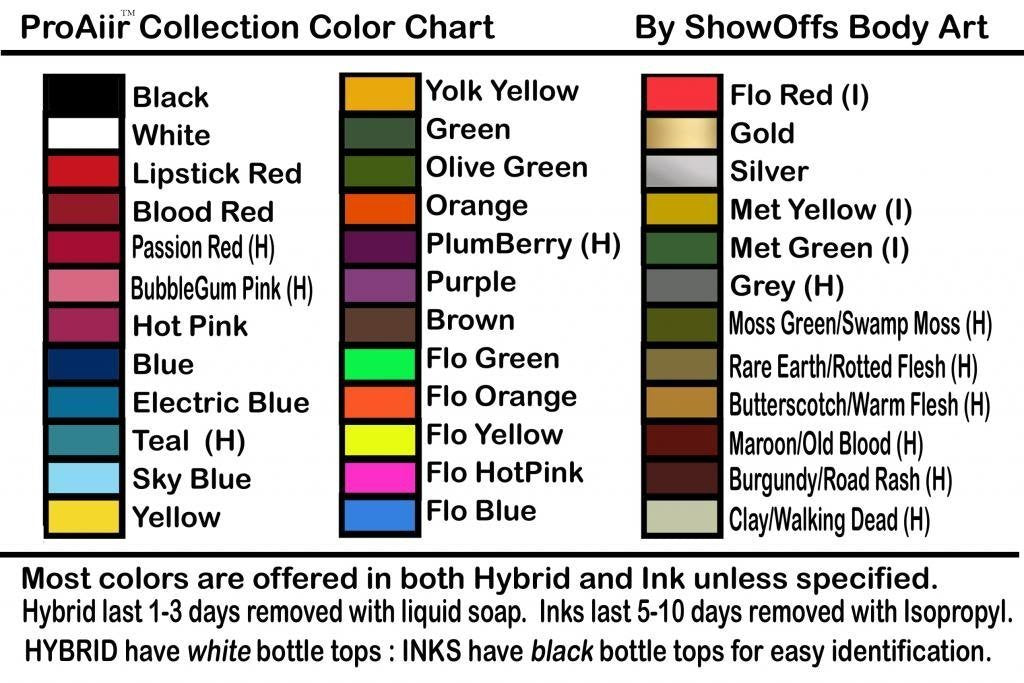 ProAiir Face and Body Painting Makeup - 4oz (120ml) Ghost Glo Beauty & Personal Care ShowOffs Body Art