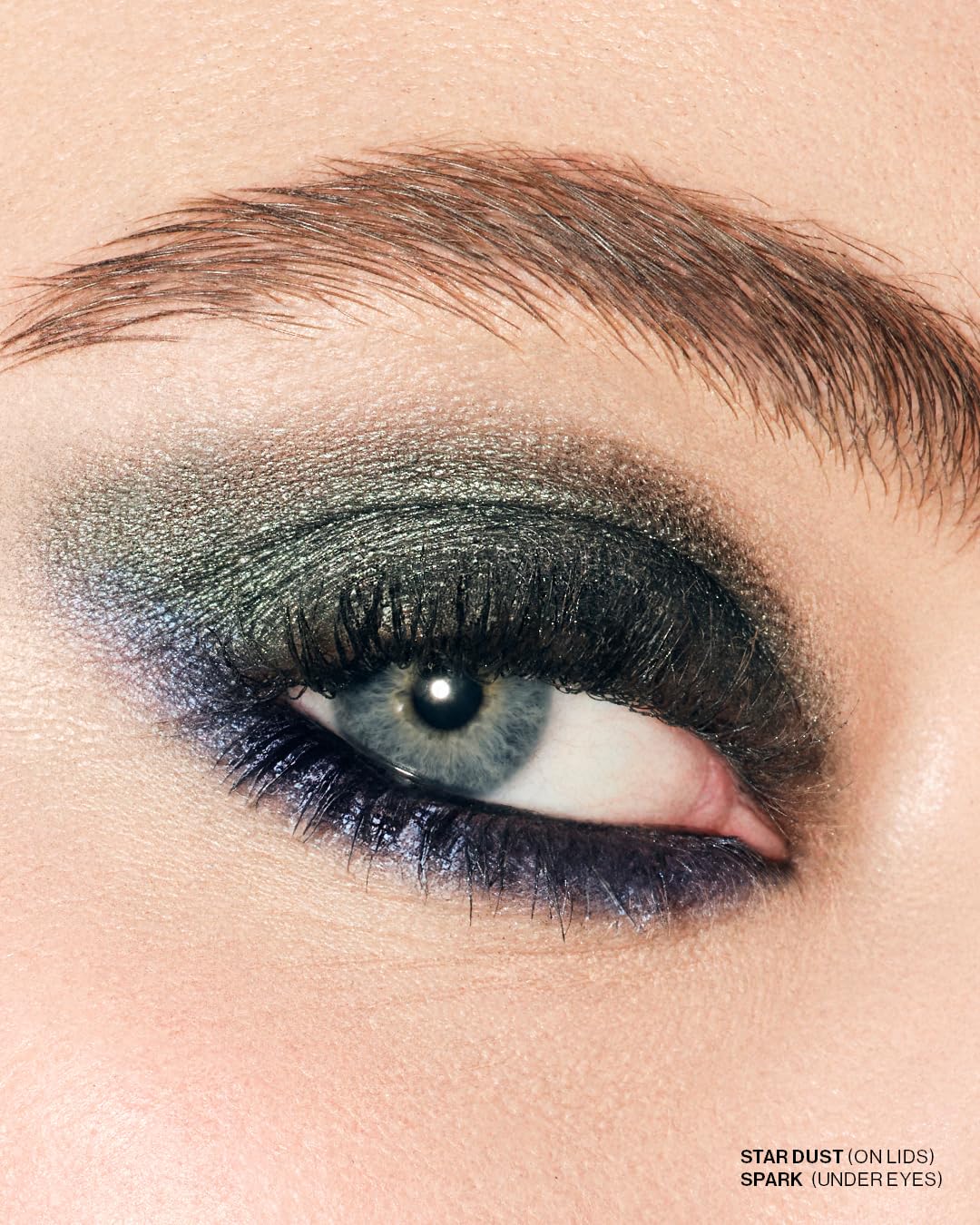 MAKE Beauty Multi-Chromatic Eye Shadow. Metal Reflecting Luminous Foil Finish Creamy, Buildable, Dimensional Long-wear, Crease-proof Powder Eyeshadow,