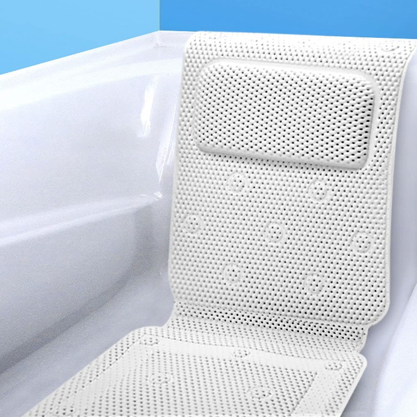 MENGKK Bath Pillows Non-Slip Bathtub Mat Mattress Pad Breathable Mesh Layers Bath Cushion with Pillow Full Body Tub Beauty and Personal Care MENGKK