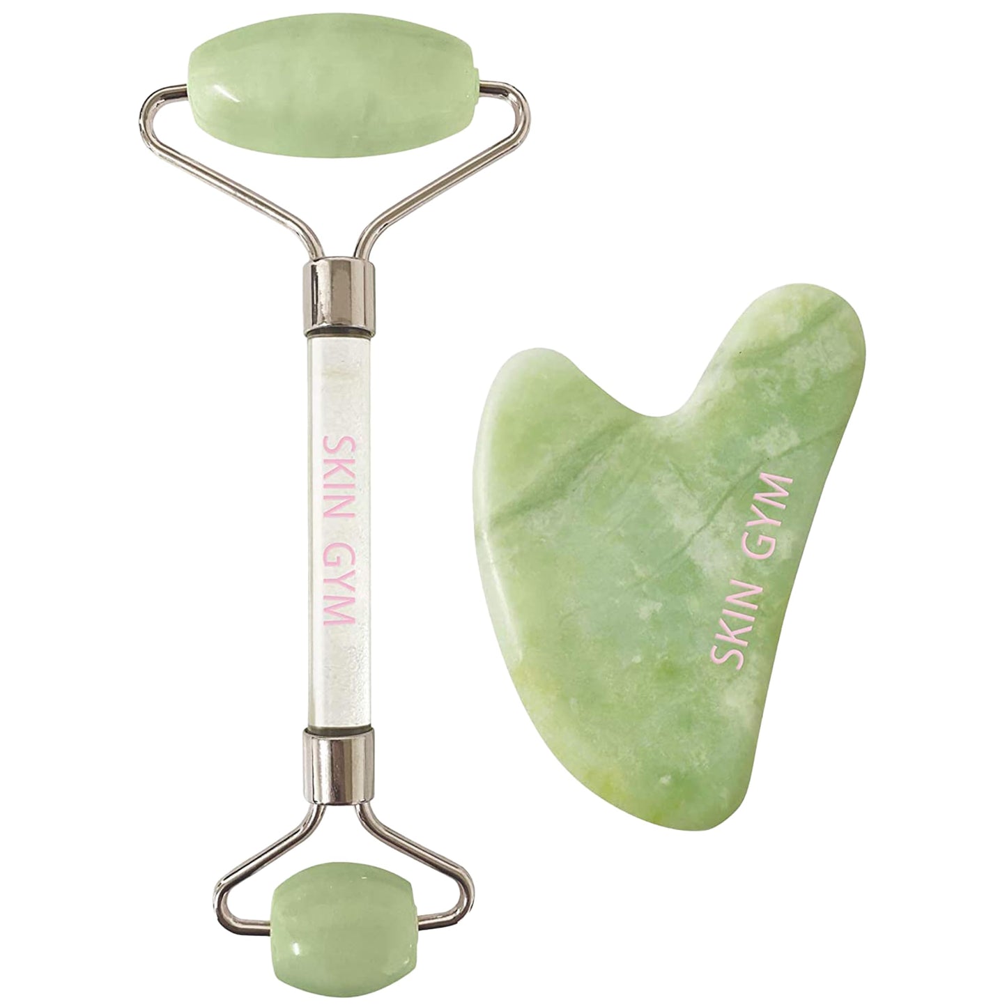Skin Gym Jade Facial Roller & Gua Sha Tool Workout Set, Revitalizing Skincare for Enhanced Glow & Smooth Skin Beauty & Personal Care SKIN GYM