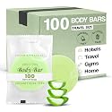 Travel Size Hotel Body Bar Soap 100 Count 1 oz Bars Guest Amenities for Vacation Rentals and Short Term Rentals Paraben Free Lemon & Chamomile Scent Beauty & Personal Care Desert Breeze