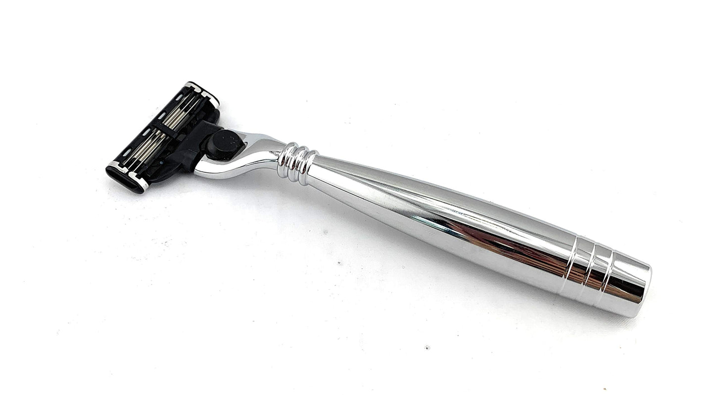 G.B.S Triple Blade Stainless Steel Razor with a Leather Case Beauty and Personal Care G.B.S