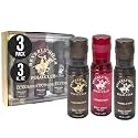 Beverly Hills Polo Club Mens Body Spray Gift Set - 3pc Collection of Oud Fragrances (Vanilla, Leather & Woody) in Sleek 3oz Bottles - Long-Lasting Beauty & Personal Care Beverly Hills Polo Club