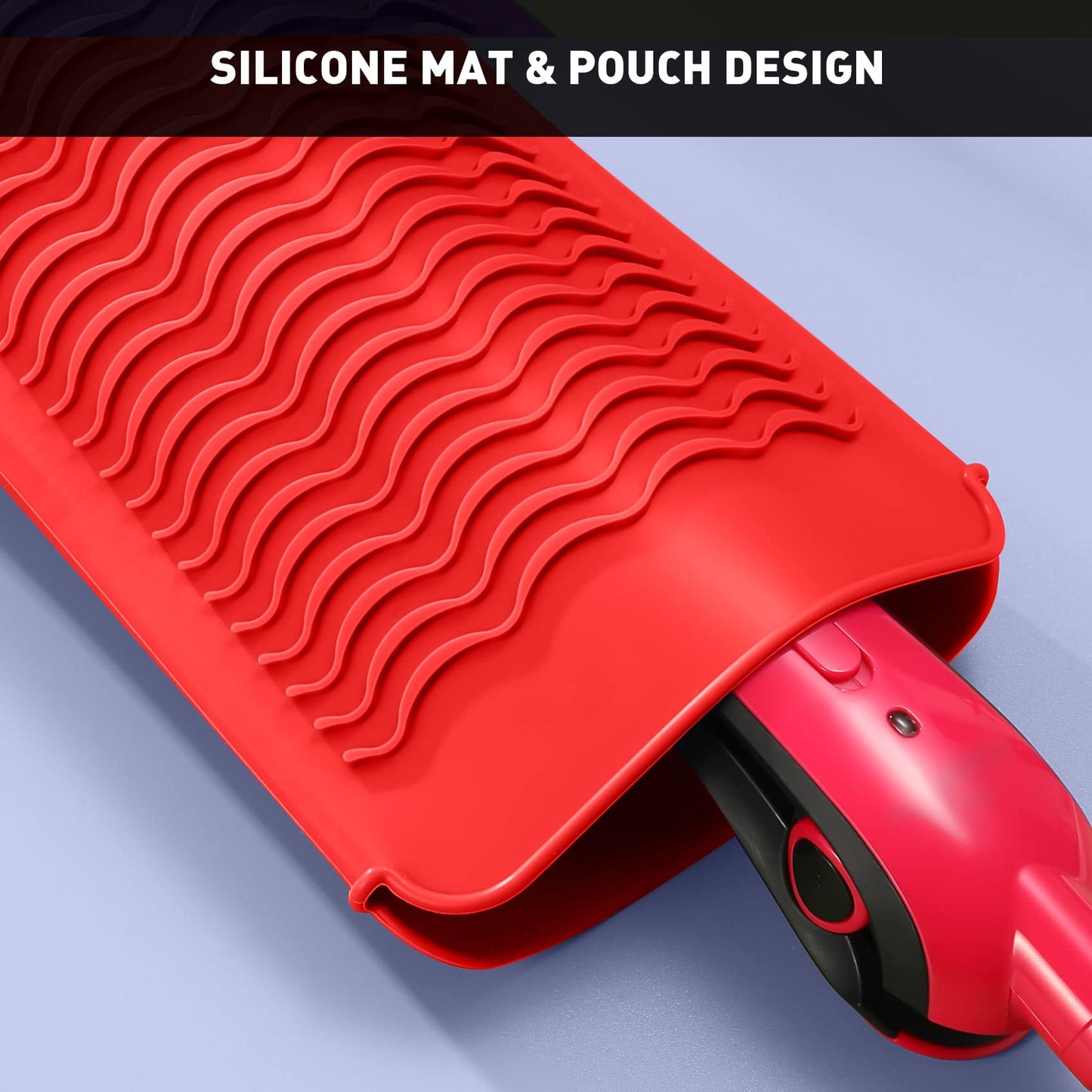 ZAXOP Resistant Silicone Mat Pouch for Flat Iron, Curling Iron,Hot Hair Tools (Red) Beauty & Personal Care ZAXOP