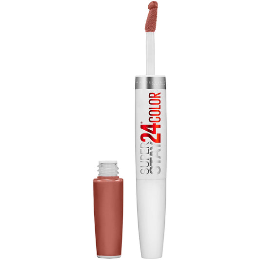 Maybelline Super Stay 24, 2-Step Liquid Lipstick Makeup, Long Lasting Highly Pigmented Color with Moisturizing Balm, Endless Espresso, Brown, 1 Count Beauty & Personal Care MAYBELLINE