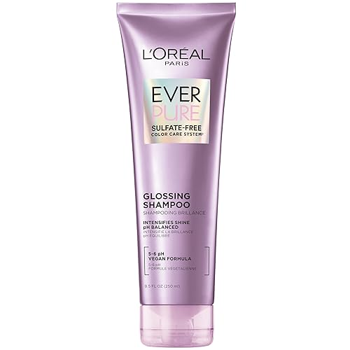 L'Oreal Paris Sulfate Free Glossing Shampoo, Intensifies Hair Shine & Smoothness, pH Balanced & Argan Oil Infused Vegan Hair Care, EverPure, 8.5 Fl Oz Beauty & Personal Care L'Oreal Paris