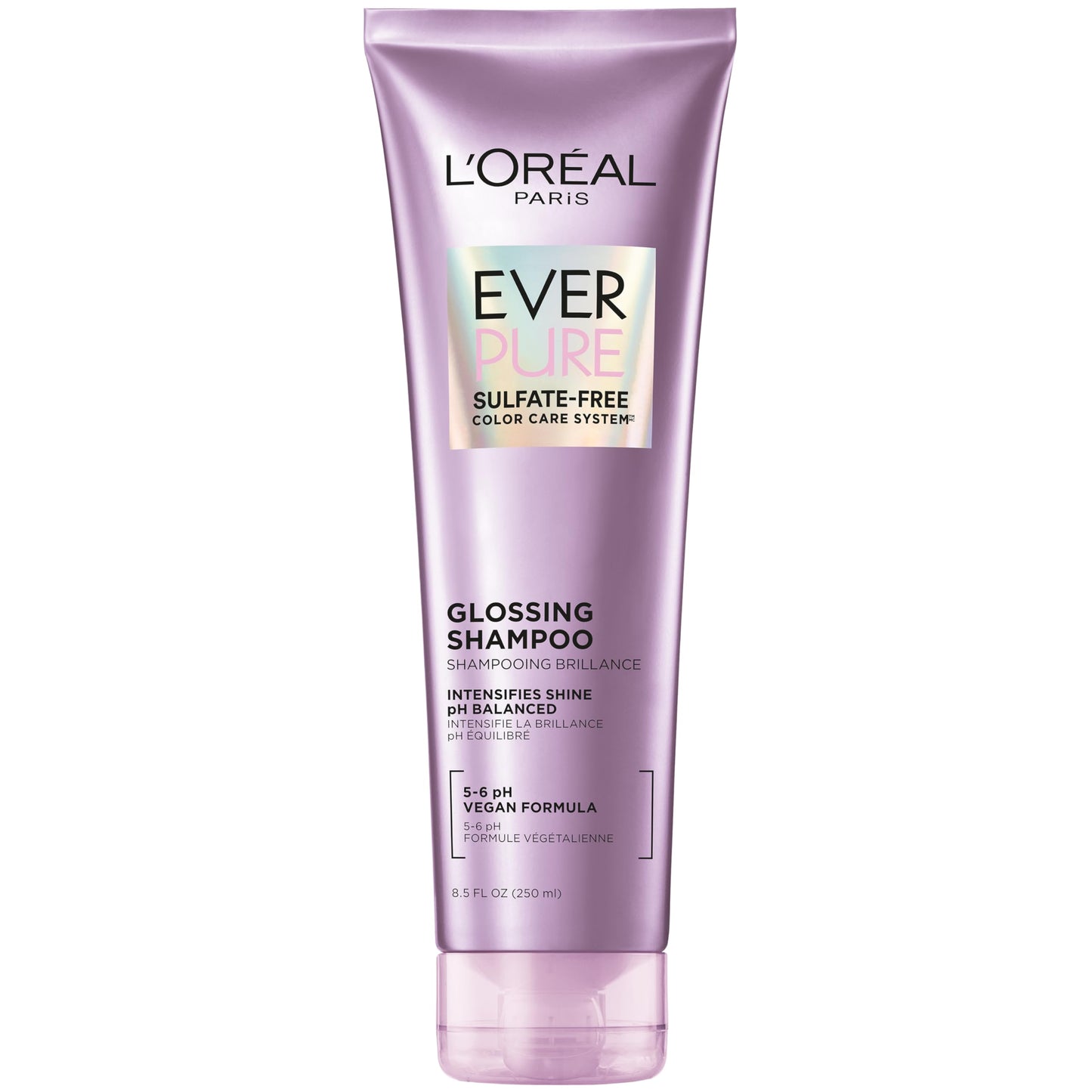 L'Oreal Paris Sulfate Free Glossing Shampoo, Intensifies Hair Shine & Smoothness, pH Balanced & Argan Oil Infused Vegan Hair Care, EverPure, 8.5 Fl Oz Beauty & Personal Care L'Oreal Paris