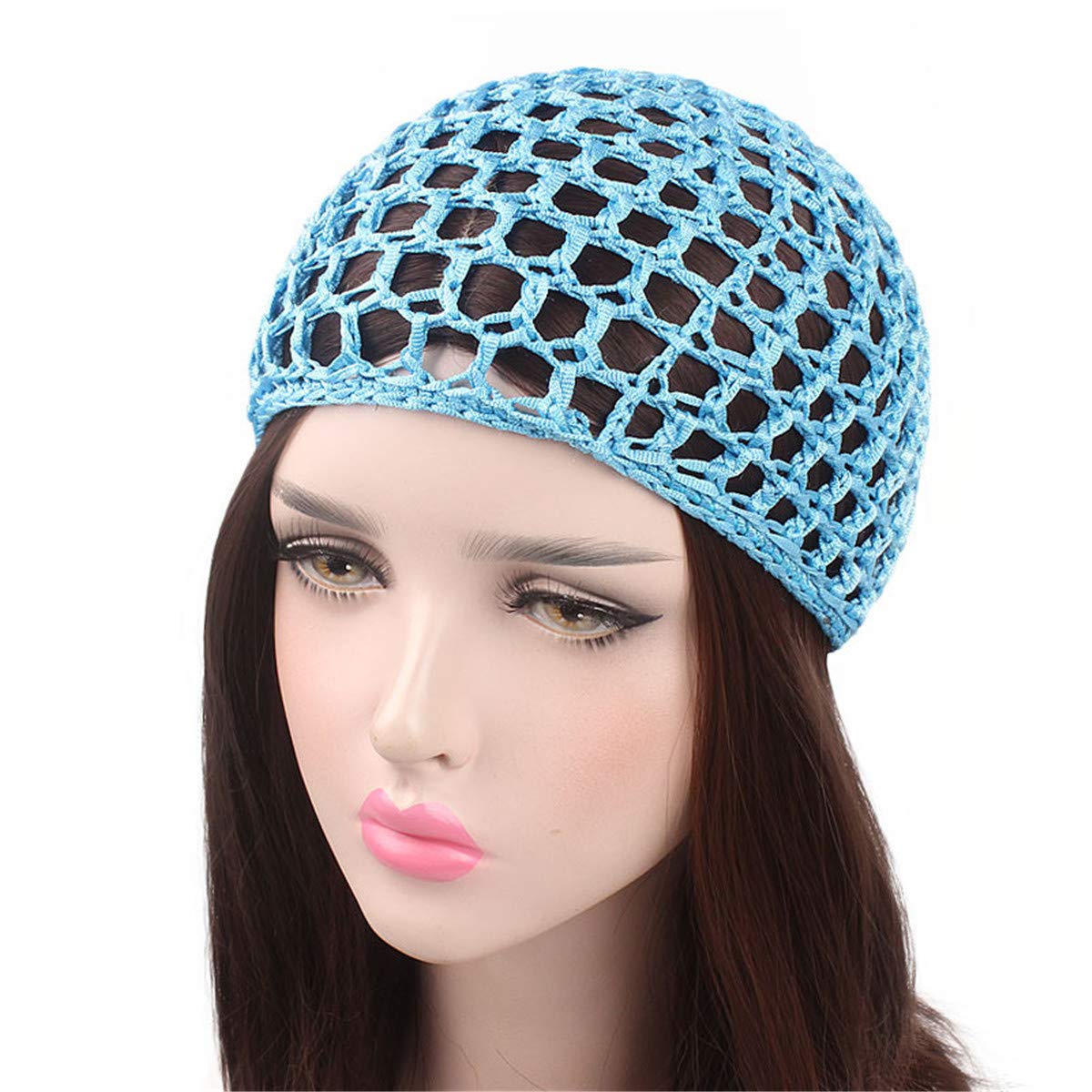 Qianmome Women Soft Rayon Snood Hat Hair Net Crocheted Hair Net Cap Mix Colors Beauty and Personal Care Qianmome