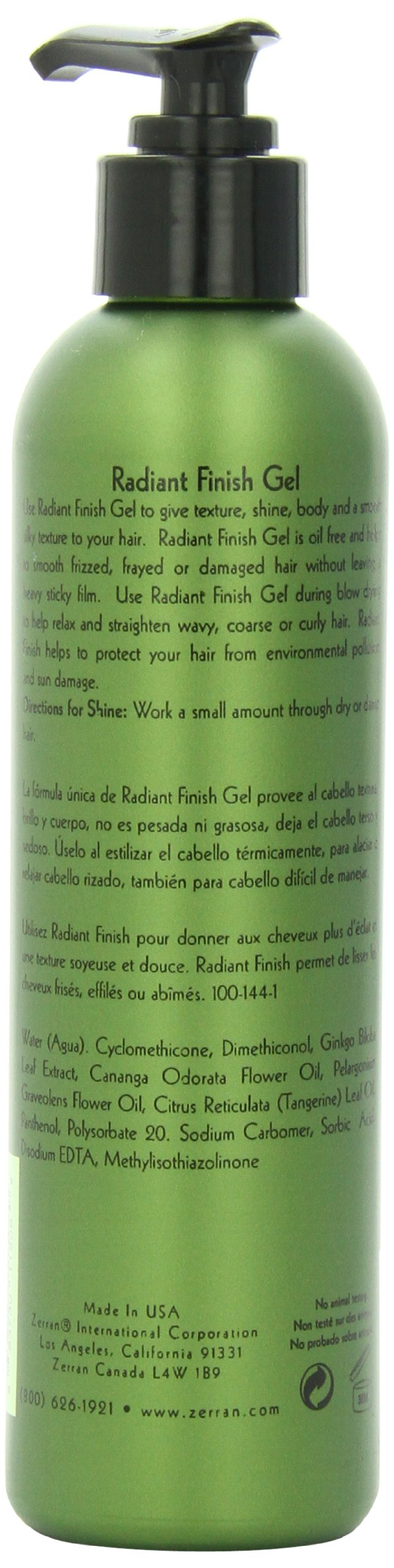 Zerran Radiant Finish Hair Gel, 8 Ounce Beauty & Personal Care Zerran