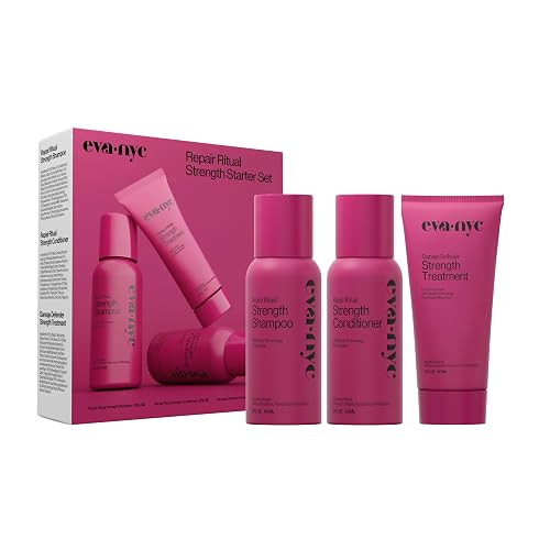 Eva NYC Repair Ritual Hair Care Travel Set - Shampoo, Conditioner & Leave In Treatment - Strengthen + Restore Dry, Damaged Hair with Bond Technology Beauty & Personal Care EVA·NYC
