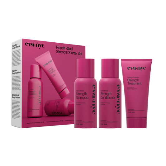Eva NYC Repair Ritual Hair Care Travel Set - Shampoo, Conditioner & Leave In Treatment - Strengthen + Restore Dry, Damaged Hair with Bond Technology Beauty & Personal Care EVA·NYC