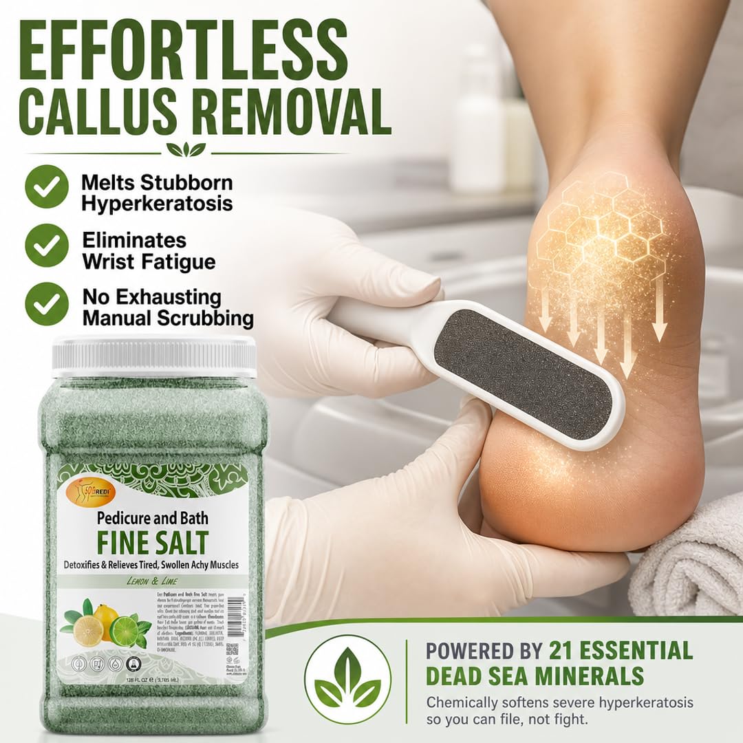 Professional Dead Sea Salt Pedicure Soak - The Therapeutic Mineral Upgrade for a Premium Pedicure Service that Softens Skin Faster, Creating Beauty and Personal Care SPA REDI