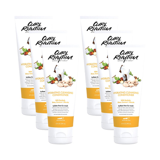 Curl Rhythm Hydrating Cleanser Conditioner - Co-wash with Shea, Marula, and Coconut - Curly Hair Conditioner - Removes Dirt and Buildup - 6 pc Beauty & Personal Care Curl Rhythm