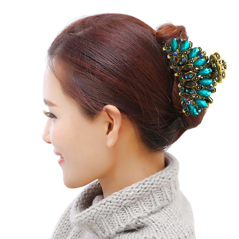 Fashion & Lifestyle Large Metal Alloy Hair Claw Jaw Clip for Women and Girls - Pretty Strong Clamp Non-Slip Barrette Hair Updo Grip Bath Accessories Beauty & Personal Care Fashion & Lifestyle