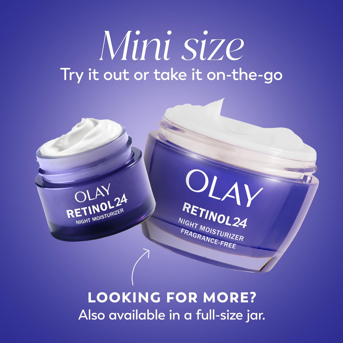 Olay Retinol 24 Face Moisturizer, Anti-Aging Night Cream for Women, Trial Size, Fragrance-Free, Non Greasy - Anti-Wrinkle, Smooth Fine Lines Beauty & Personal Care Olay